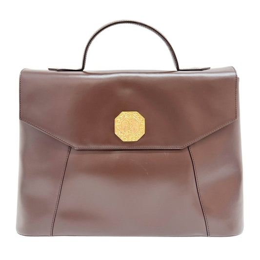 Dark Brown Leather Two Way Bag