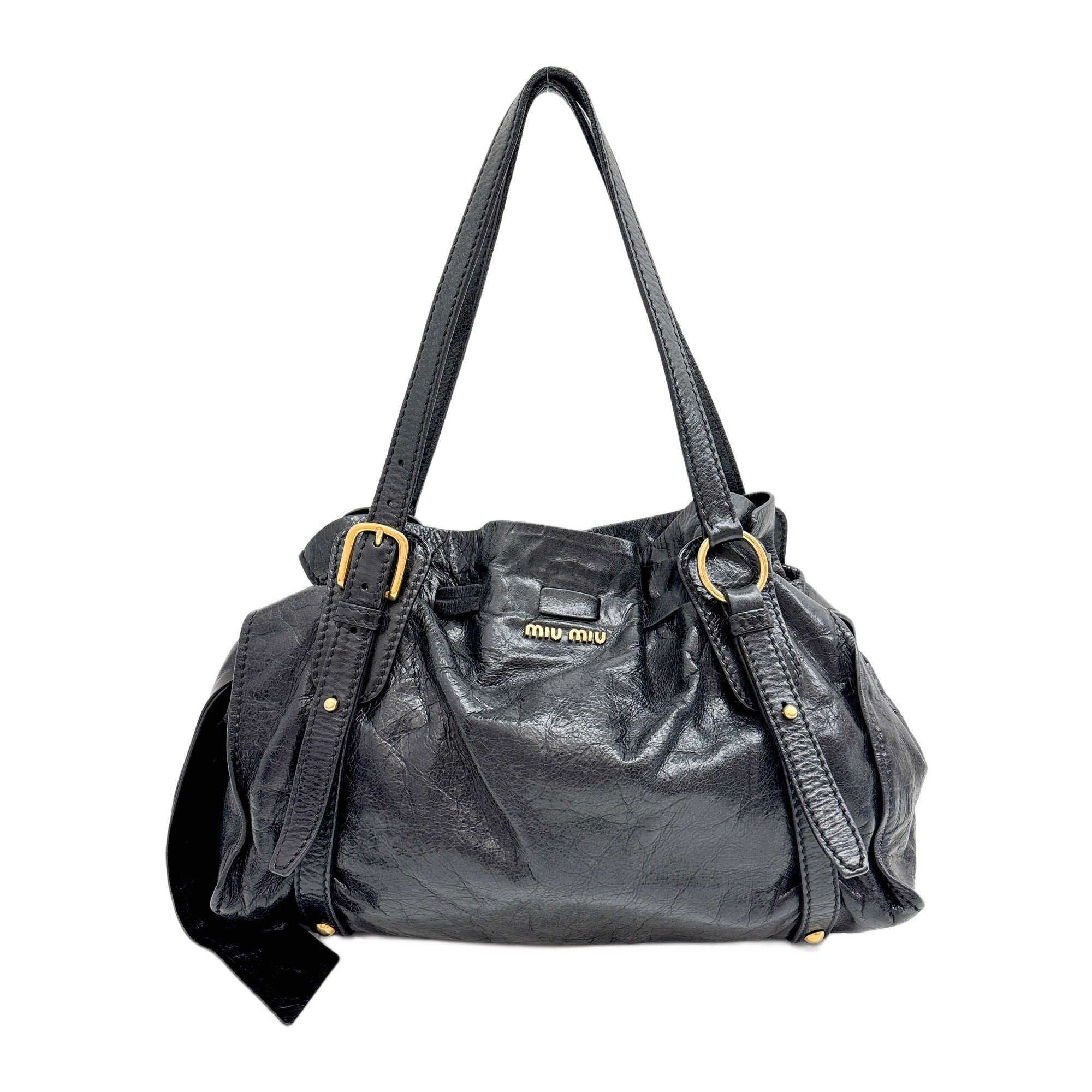 MIUMIUヴィンテージ加工2ウェイバック miumiu 2wayハンドバッグ