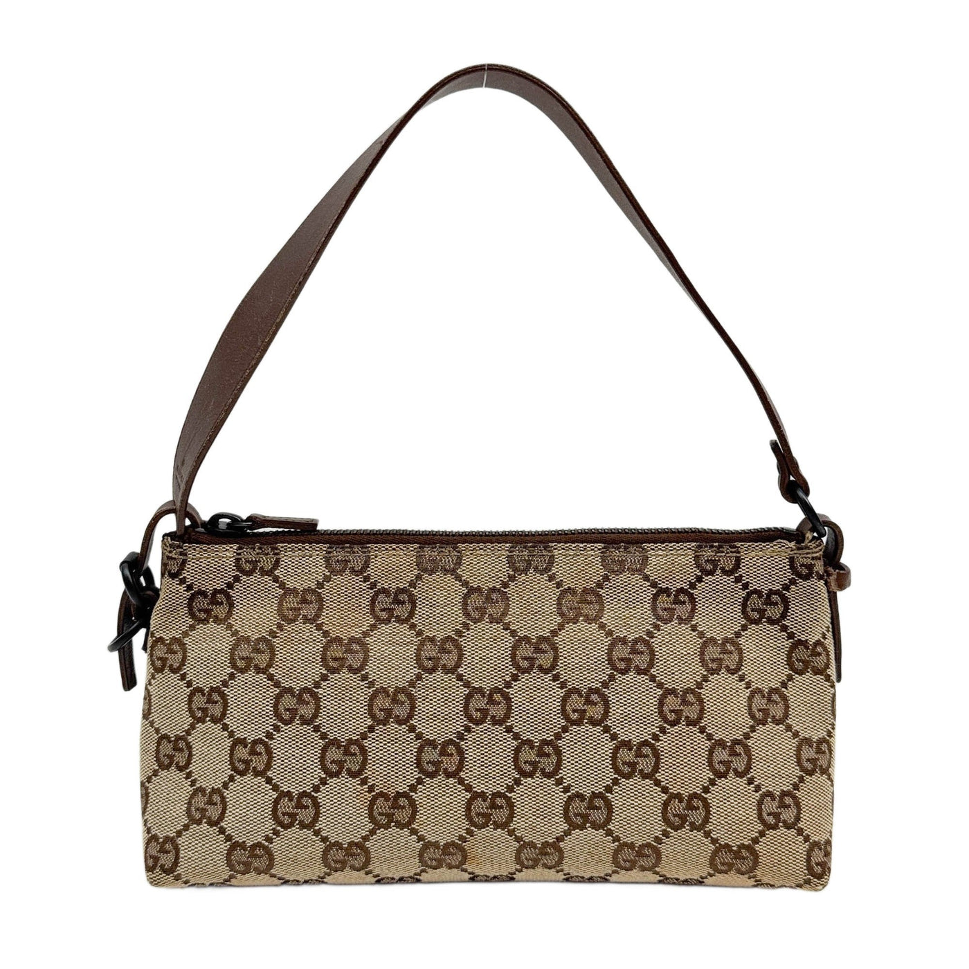 GG Brown Canvas Handle Bag
