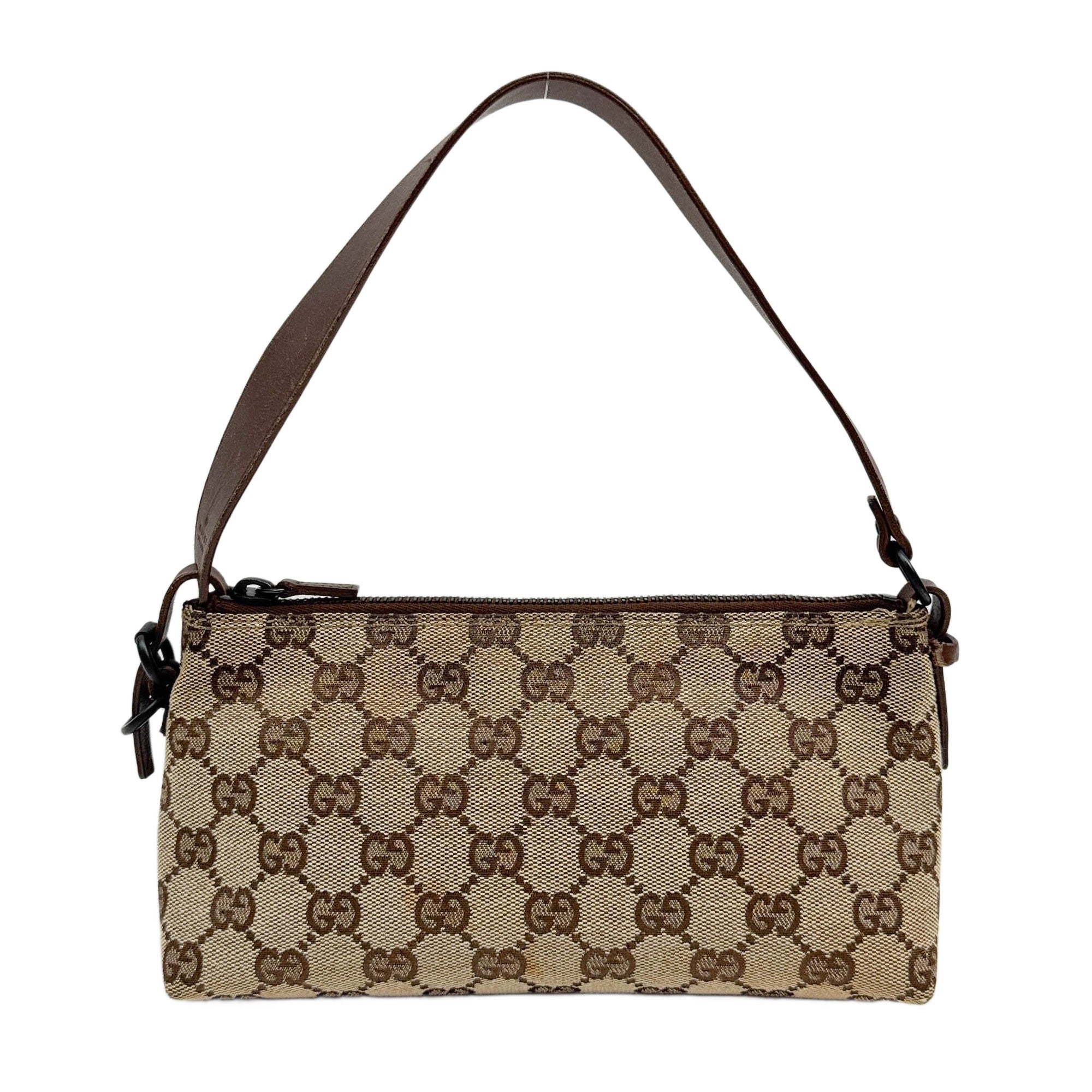 GG Brown Canvas Handle Bag