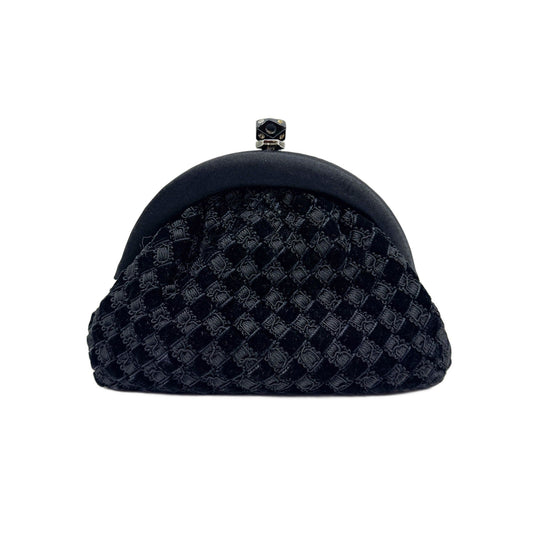 Mini Pouch Black Velvet Shoulder Bag