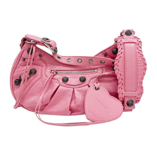 Le Cagole Pink Leather Shoulder Bag