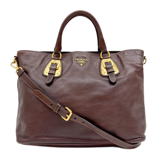 Brown Leather Two Way Bag