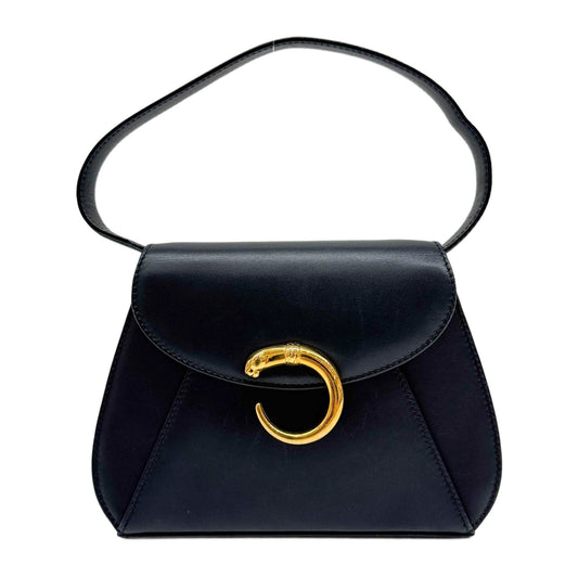 Mini Panthere Black Leather Hand Bag