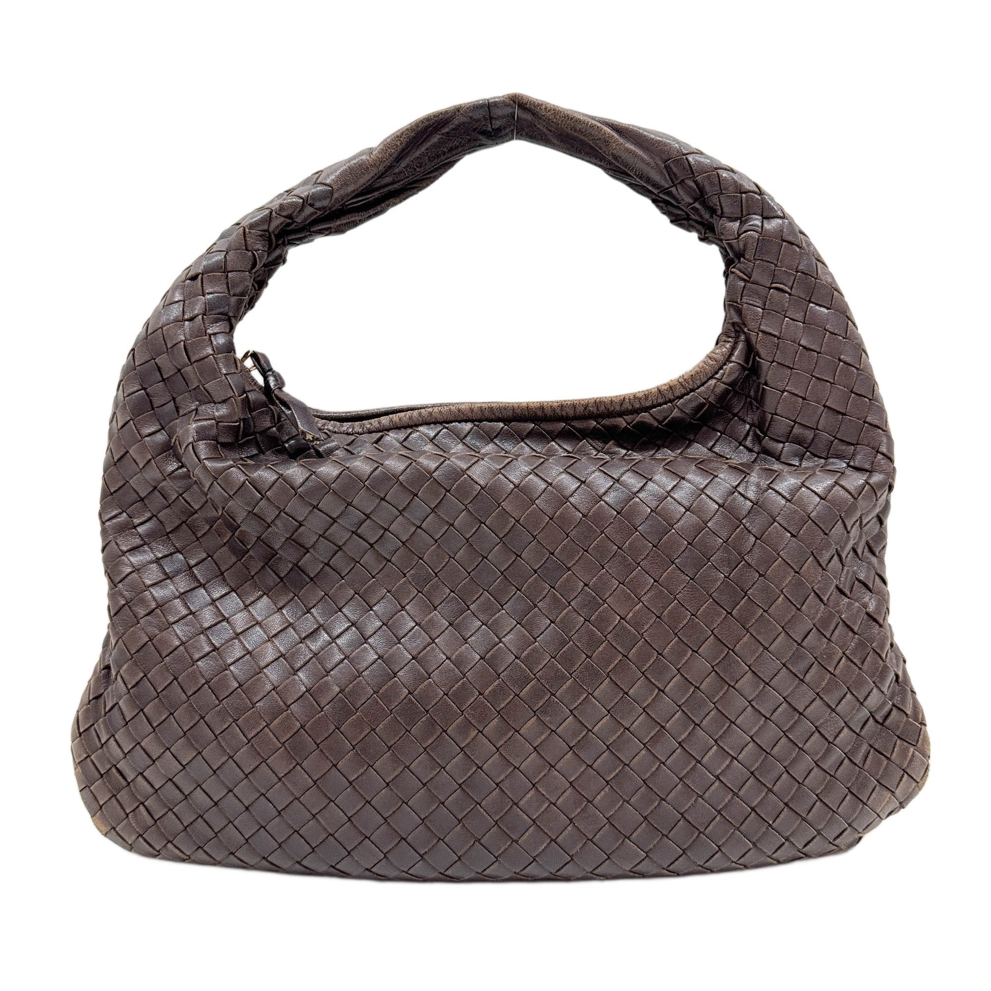 Veneta Intrecciato Brown Leather Shoulder Bag
