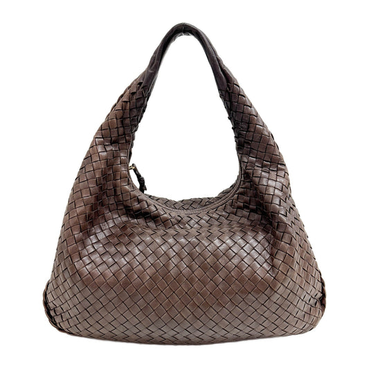 Veneta Intrecciato Brown Leather Shoulder Bag
