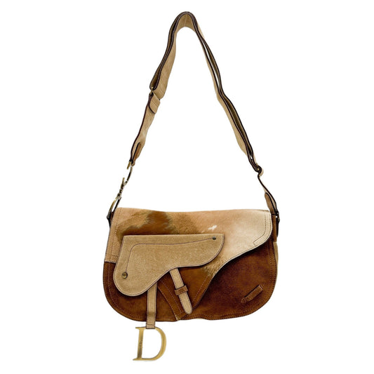 Gaucho Brown Pony Hair & Suede Shoulder Bag