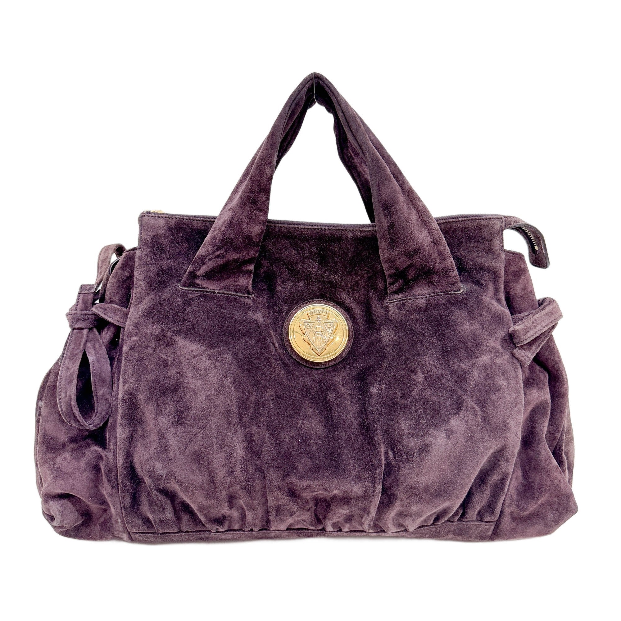 Hysteria Plum Purple Suede Shoulder Bag