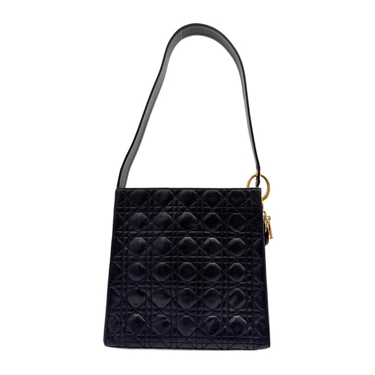 Lady Dior Black LeathervShoulder Bag