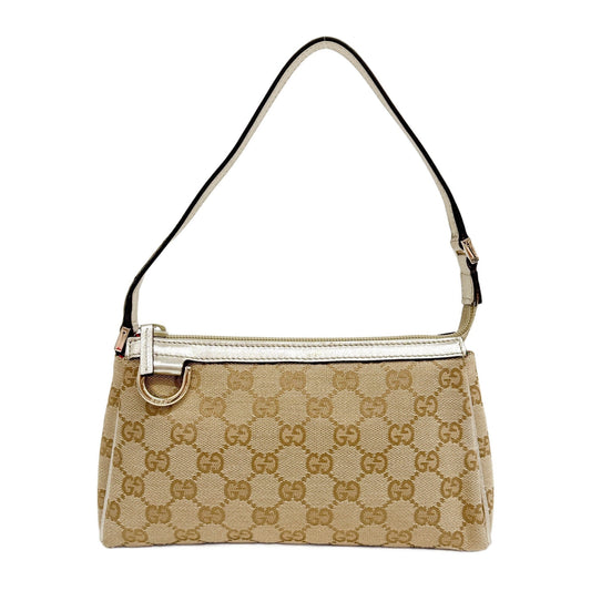 Abbey Beige GG Canvas Shoulder Pochette