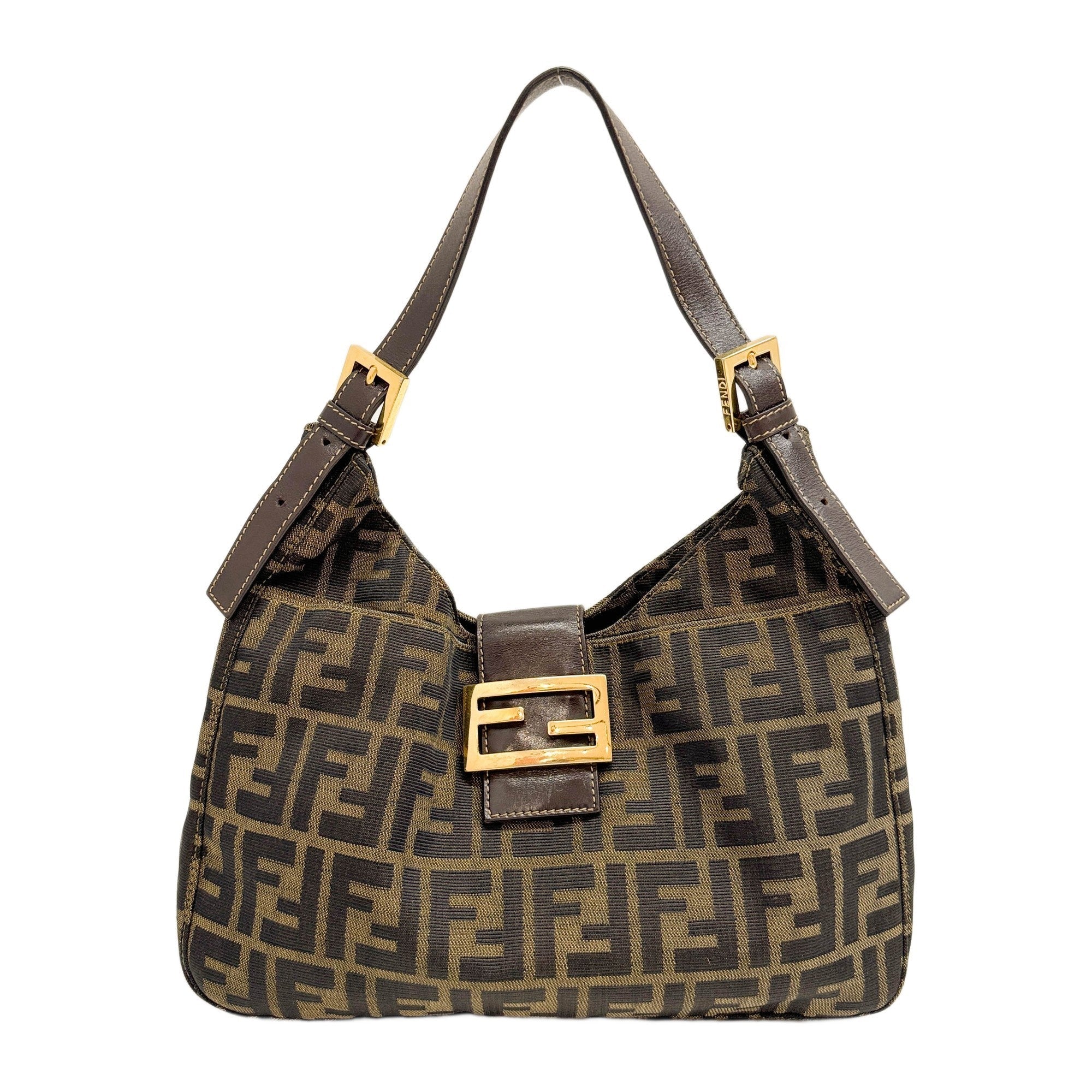 Brown Zucca Canvas Shoulder Bag
