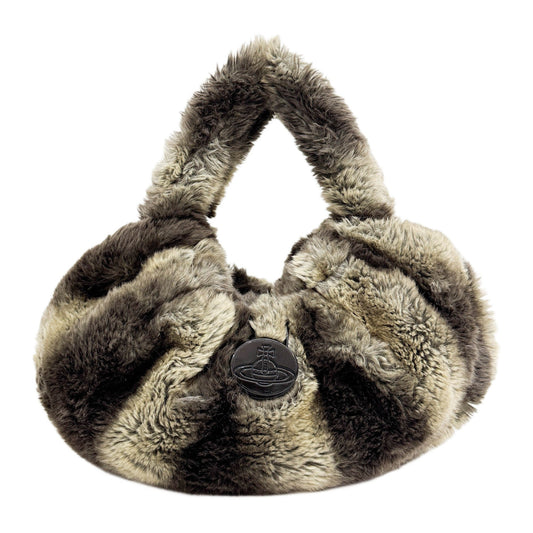 Dusty Brown Fur Shoulder Bag
