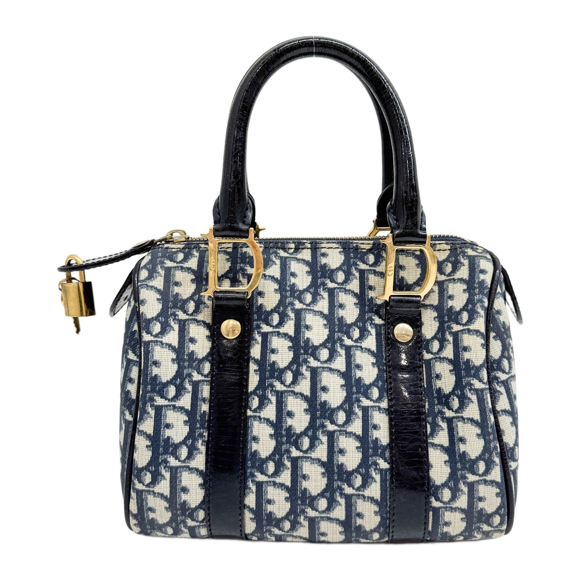 DIOR Mini Boston Blue Trotter Canvas Hand Bag – HIVE PRELOVED