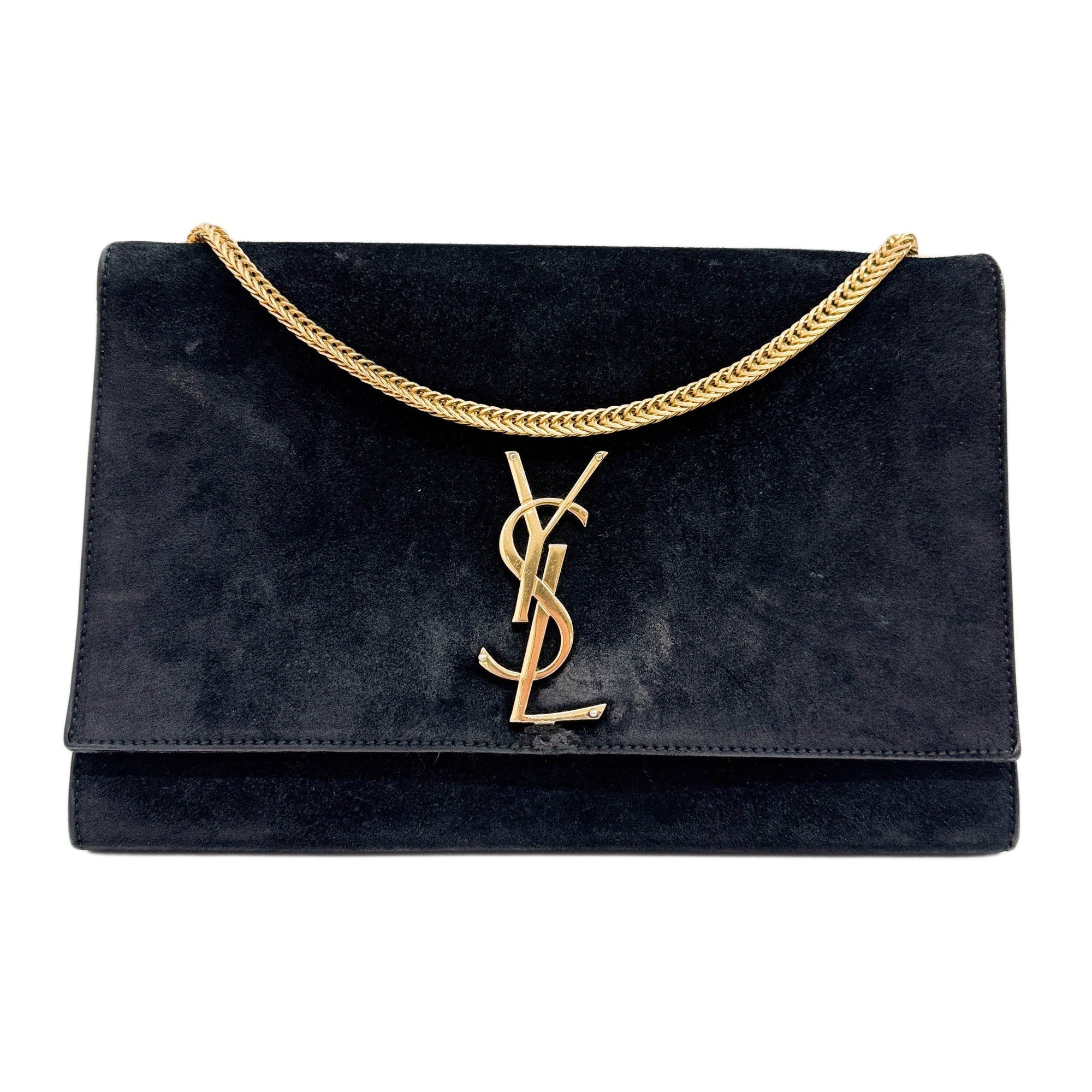 Reversible Kate Black Suede Shoulder Bag