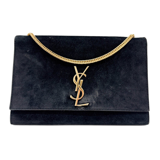 Reversible Kate Black Suede Shoulder Bag