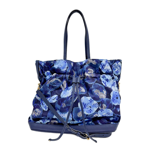 Noe Monogram Blue Ikat Tote Shoulder Bag