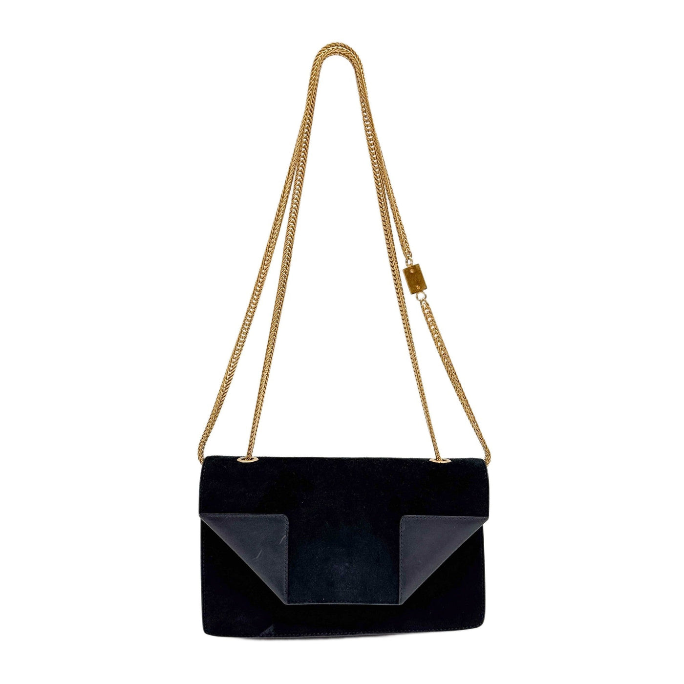 Betty Chain Black Suede Crossbody bag