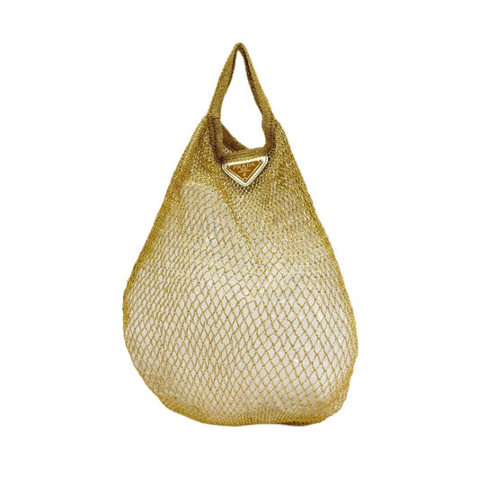 Gold Mesh Handle Bag