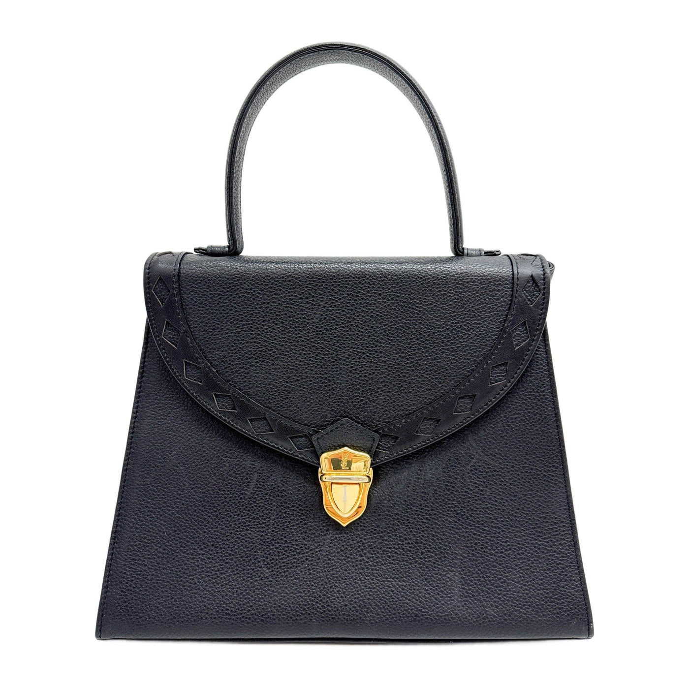 Cassandra Black Leather Two Way Bag