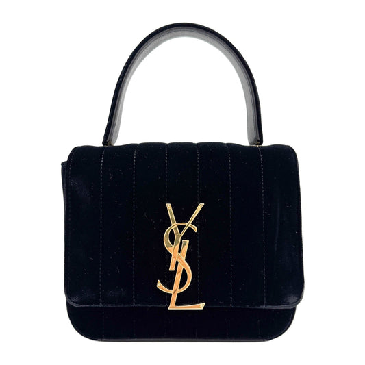 Vicky Black Velvet Crossbody Bagb