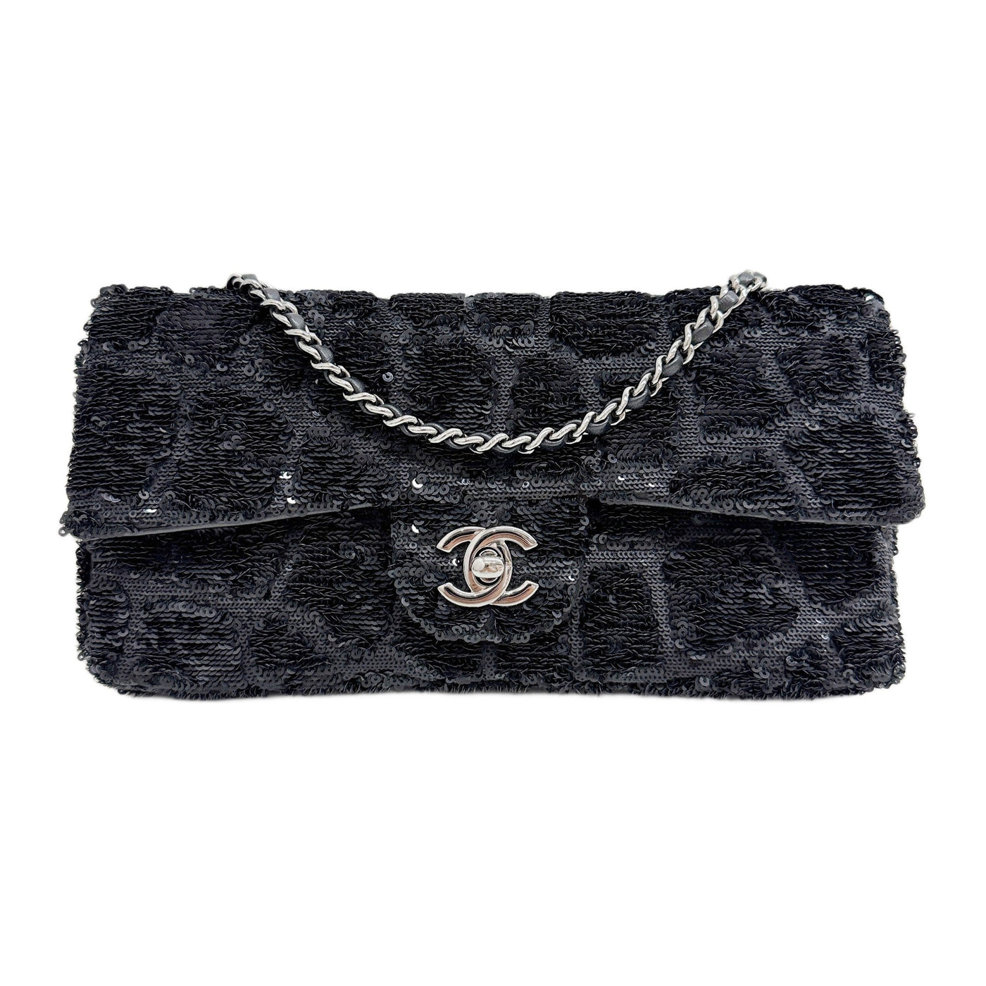 Small Classic Flap 2019 Black Sequin Shoulder Bag