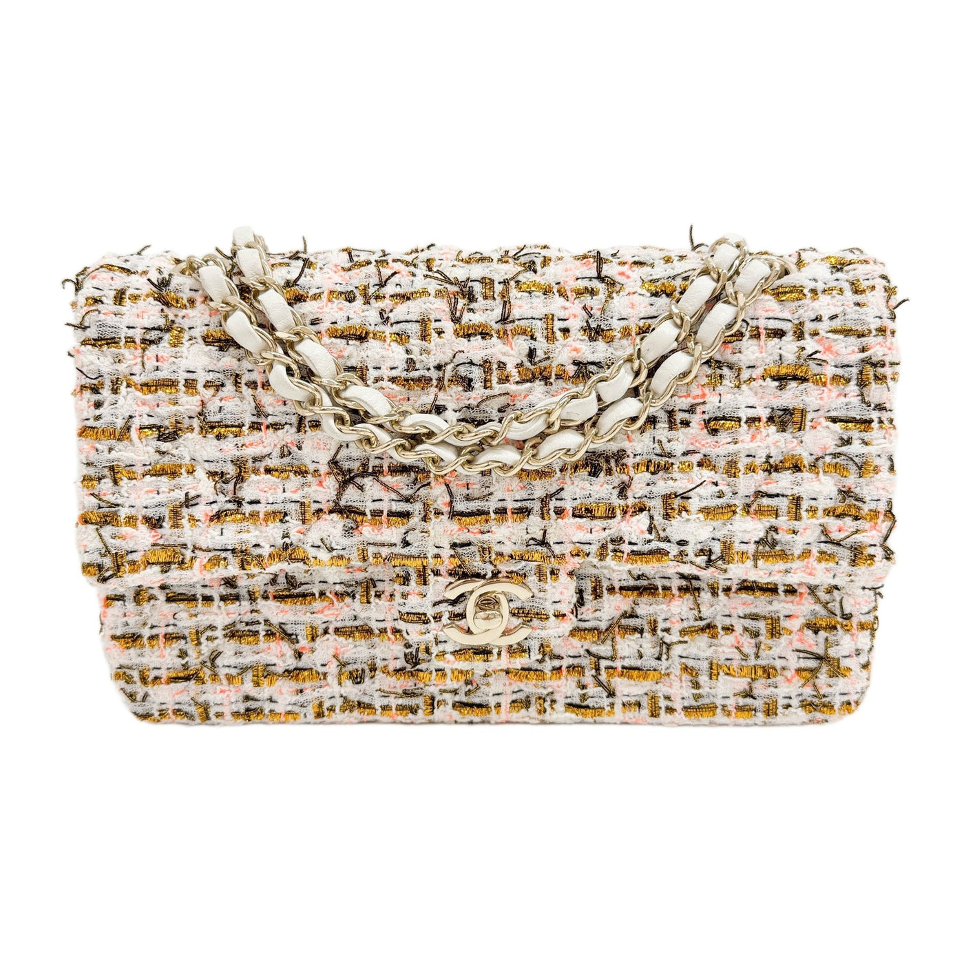 Classic Double Flap 2019  Multicolor Tweed Shoulder Bag