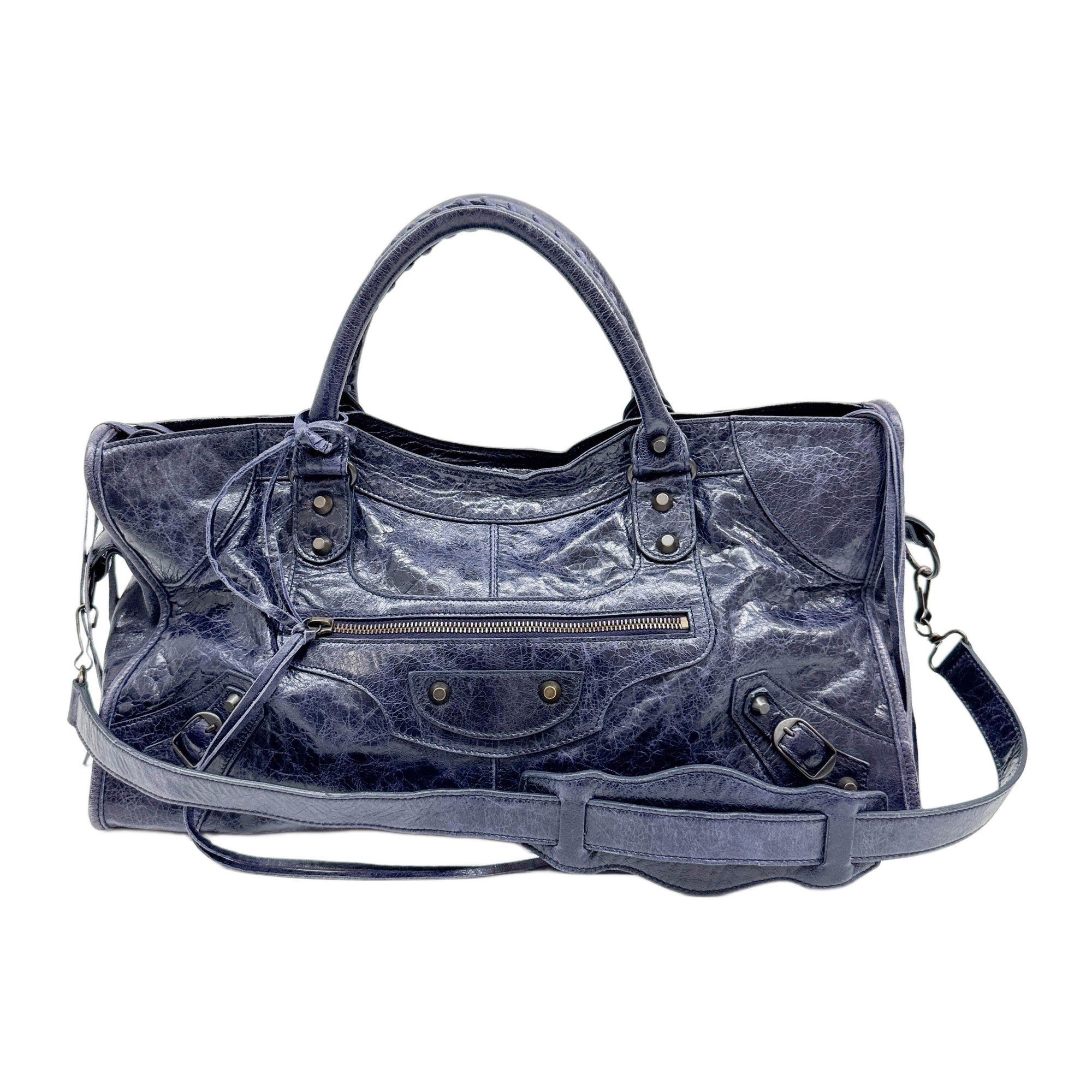 Part Time Midnight Blue Leather Two Way Bag