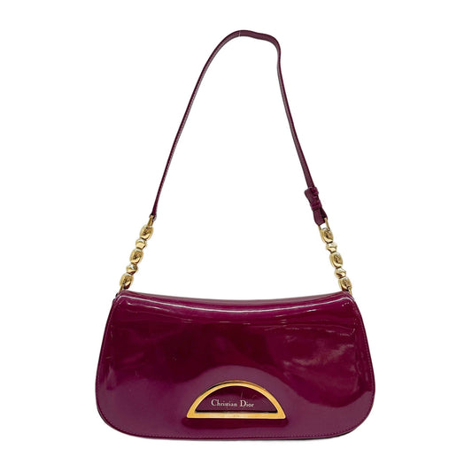 Malice Pearl Plum Purple Patent Leather Shoulder Bag