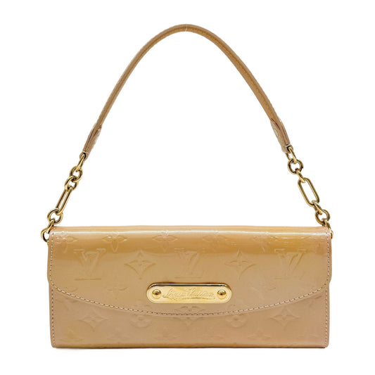 Vernis Sunset Boulevard Beige Monogram Leather Shoulder Bag