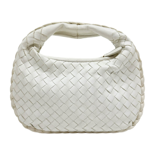 Mini Intrecciato White Leather Hand Bag