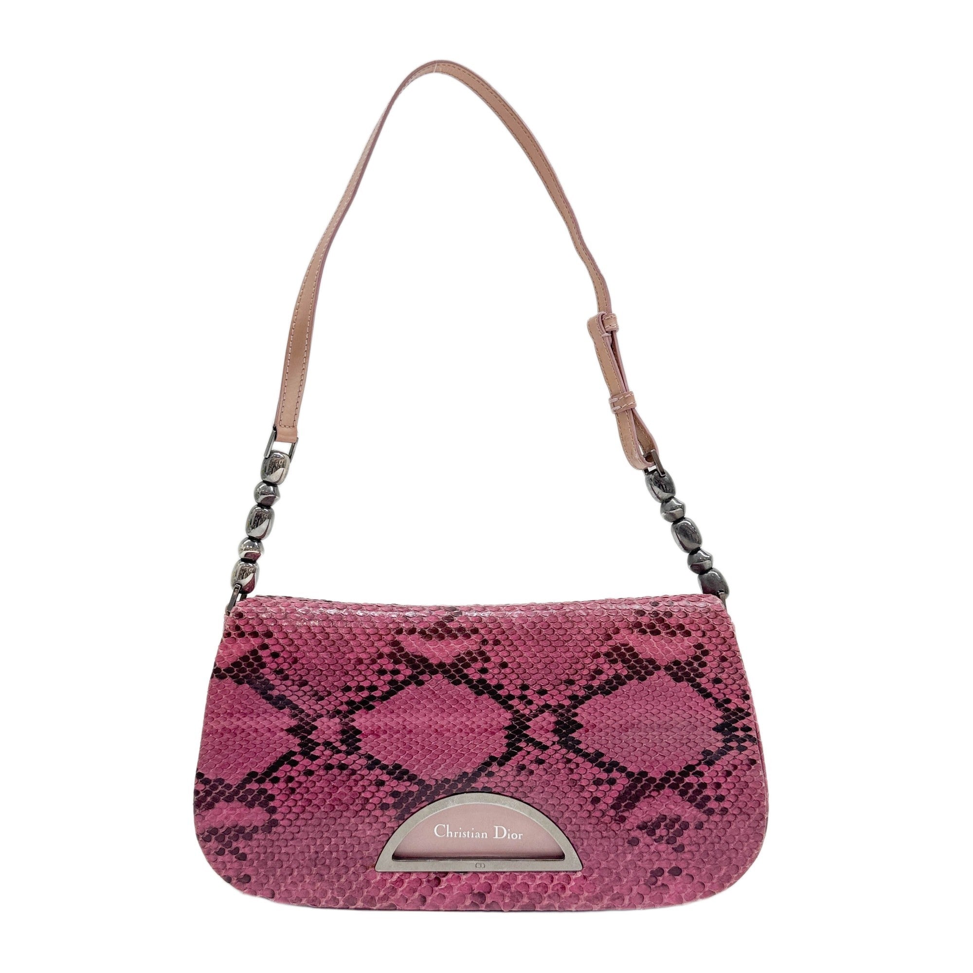 Malice Pearl Pink Pythons Shoulder Bag