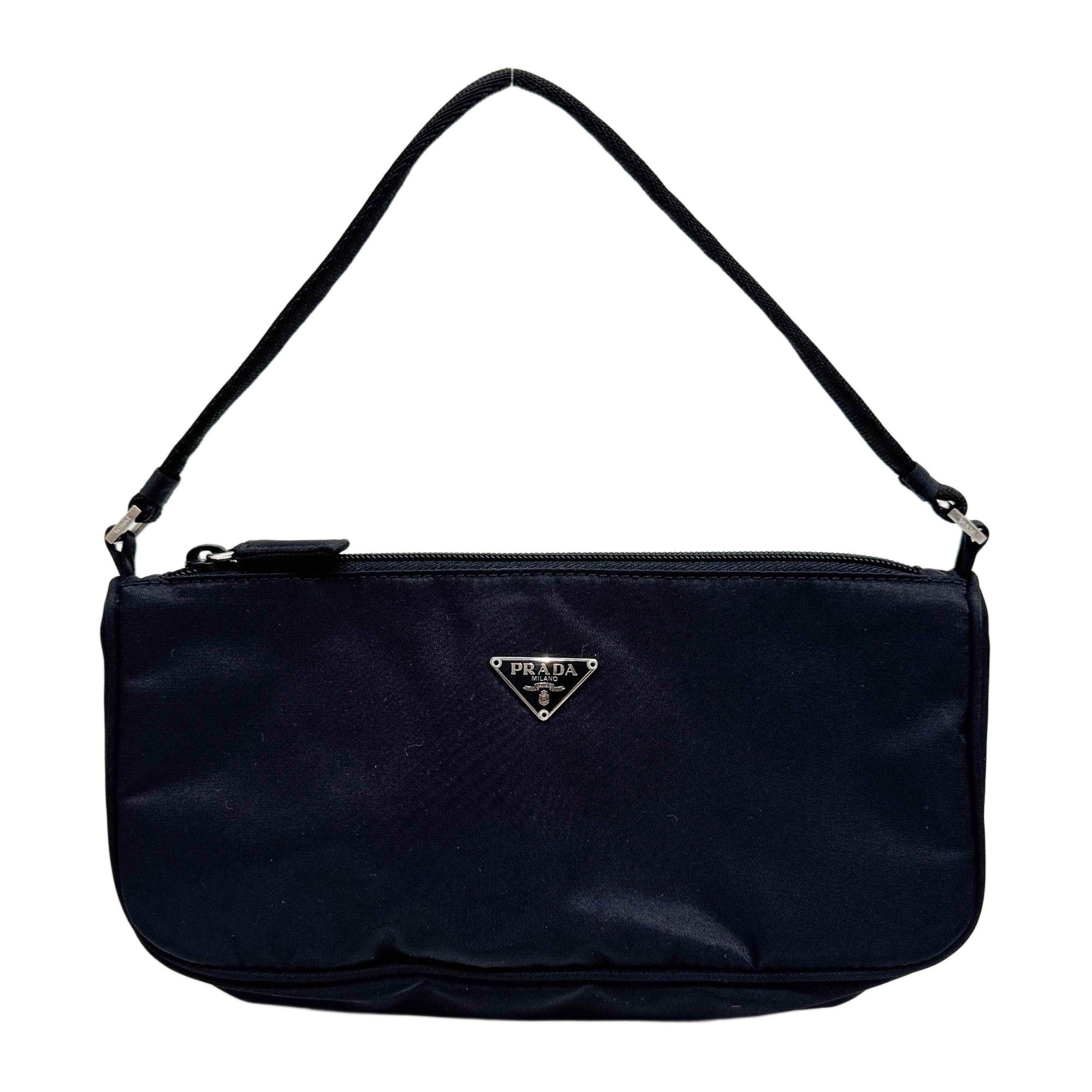 PRADA Tessuto Black Nylon Accessory Pouch – HIVE PRELOVED