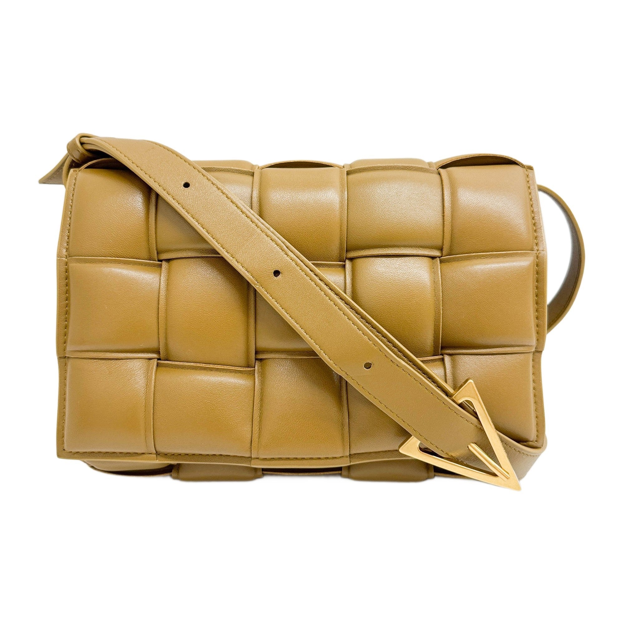 Padded Cassette Taupe-Brown Shoulder Bag