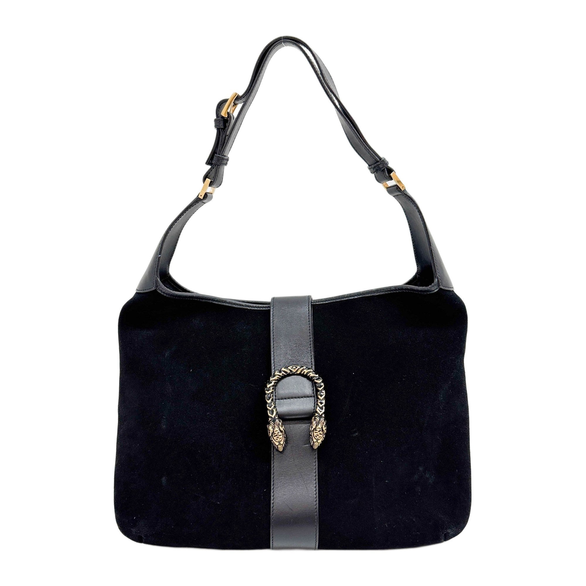 Dionysus Black Suede Shoulder Bag