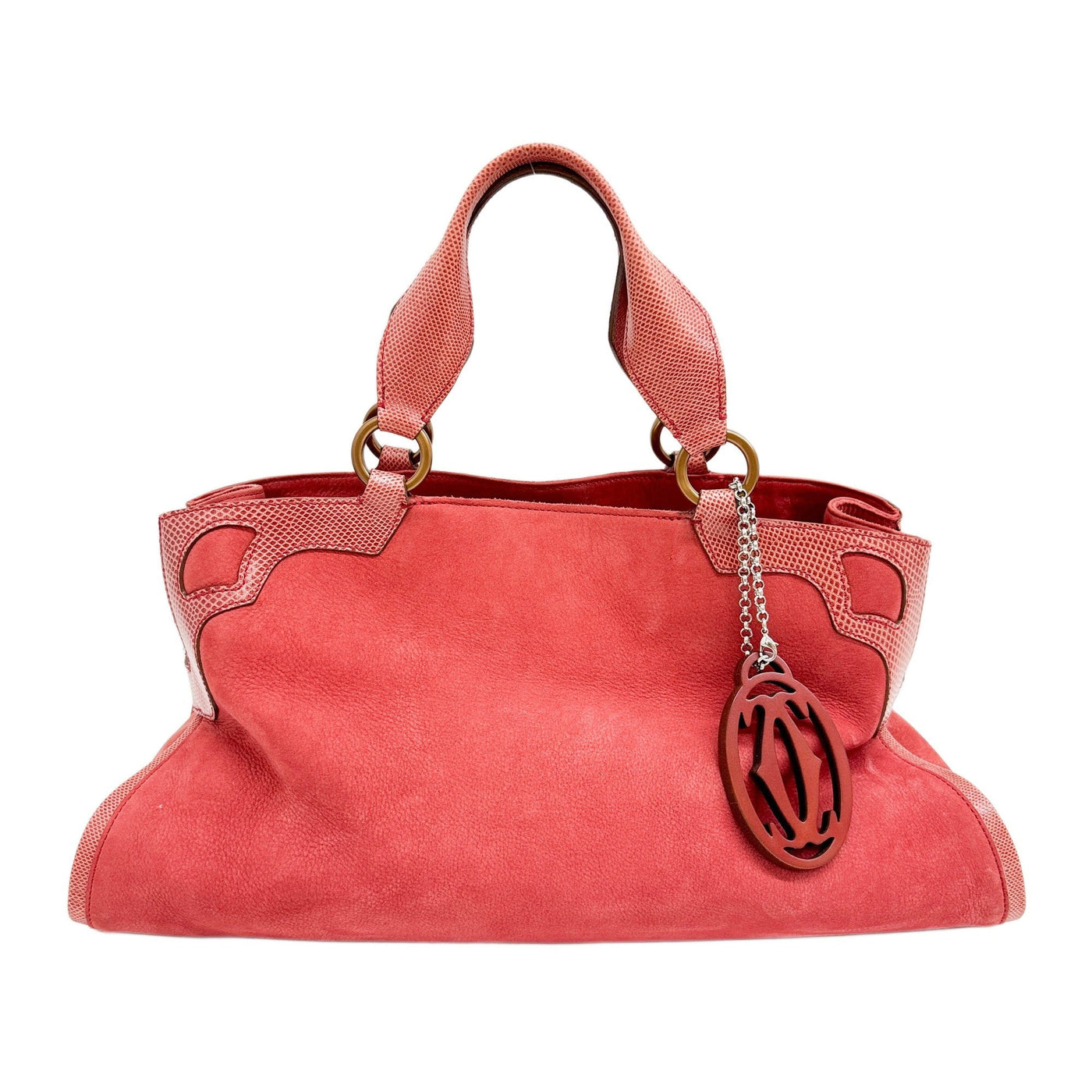 Marcello Apricot Red Handle Bag
