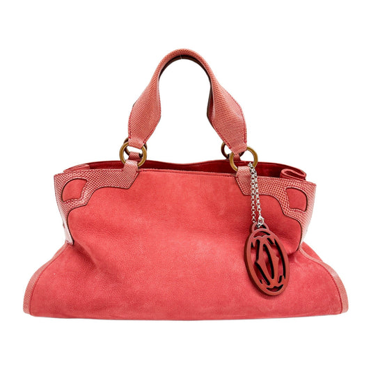Marcello Apricot Red Handle Bag
