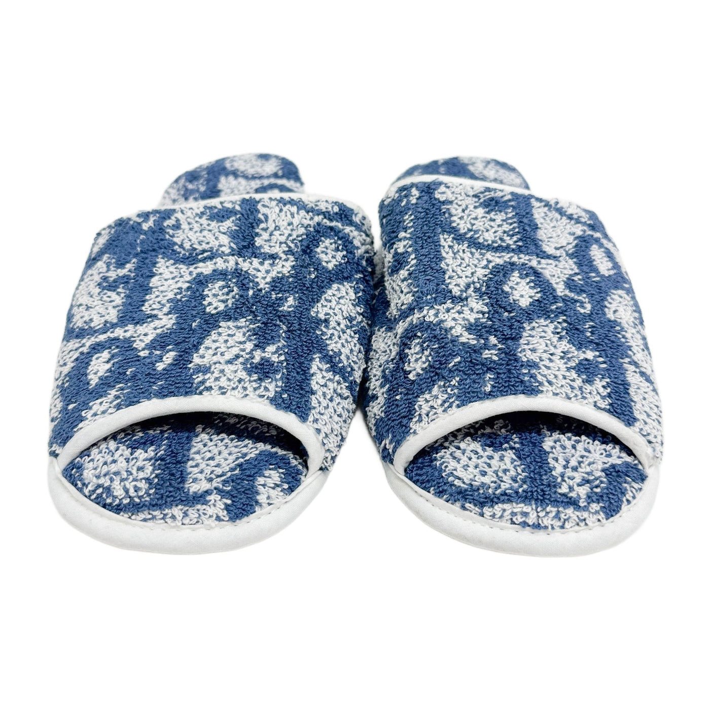 One Size Terry Towel Blue Trotter Cotton Room Slippers