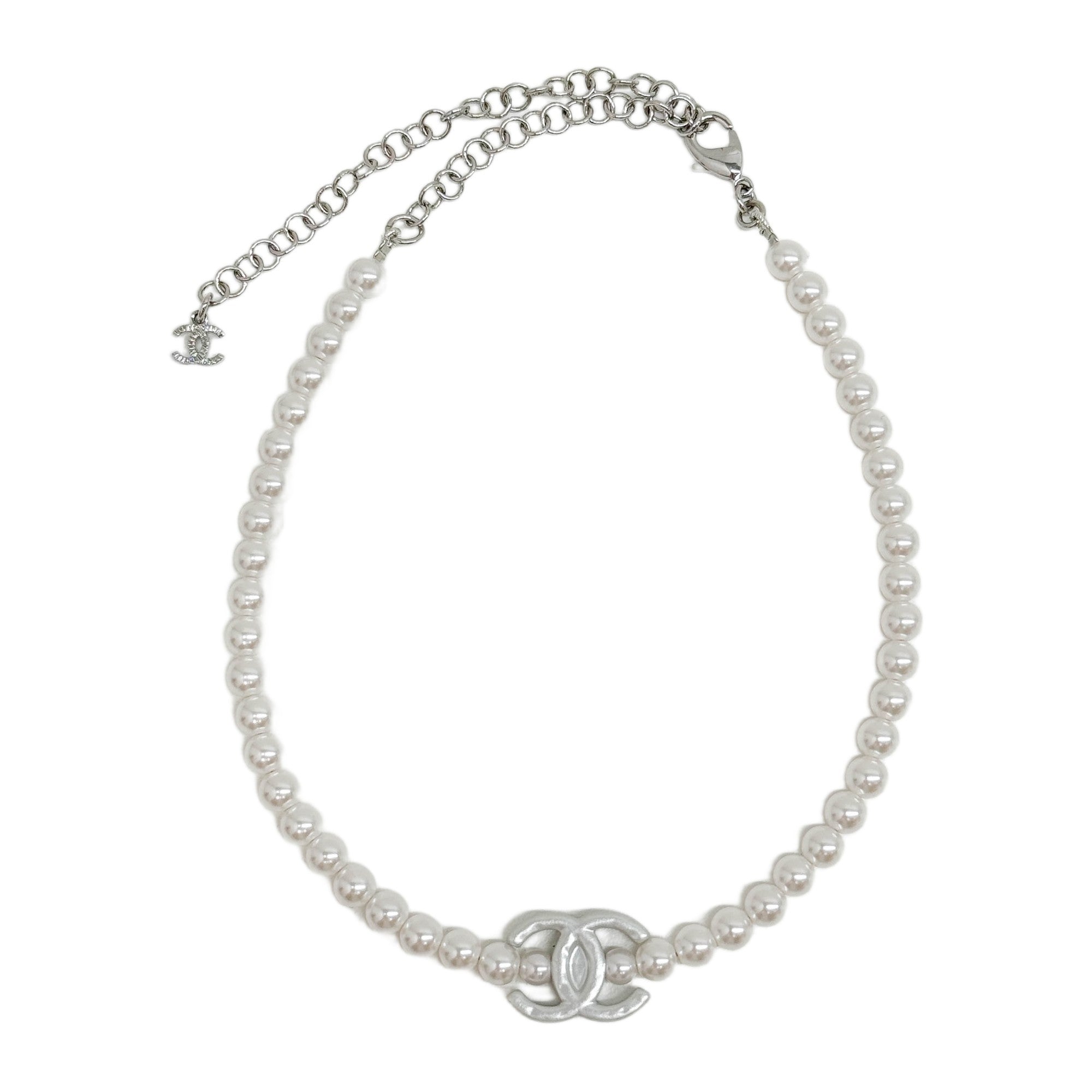 2025 Coco Mark Pearl Beads Necklace