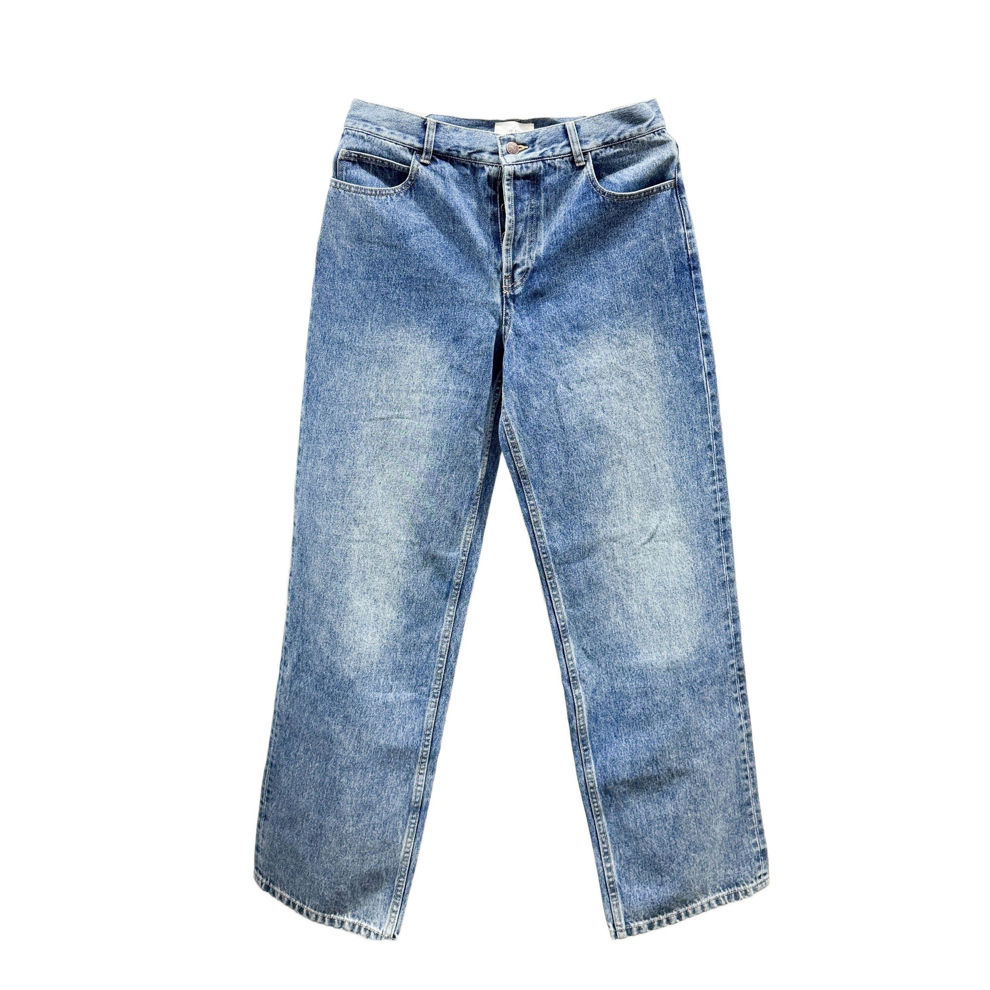 Size 30 EU Blue Denim High Waisted Straight Leg Jeans