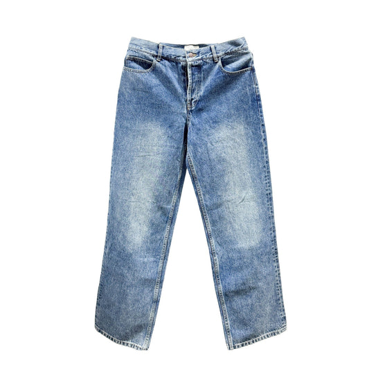 Size 30 EU Blue Denim High Waisted Straight Leg Jeans