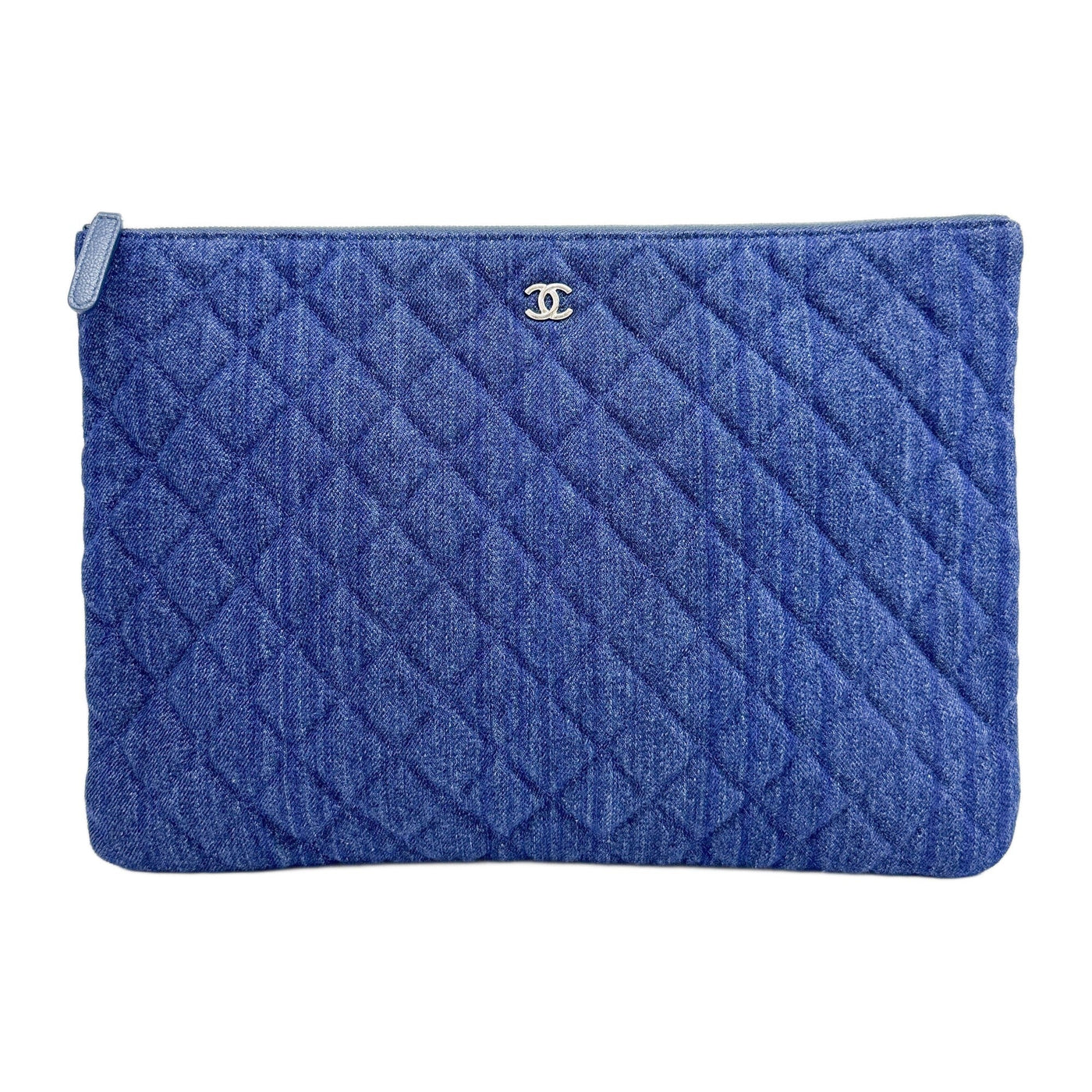 2018 Matelasse Blue Denim Clutch Bag