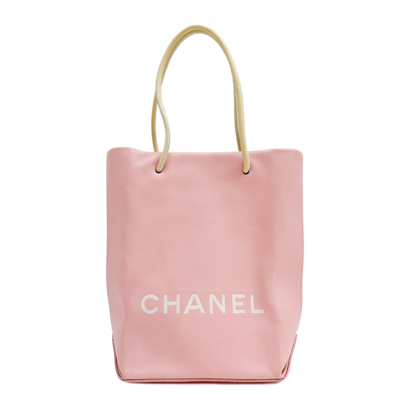 Essential 2008 Pink Leather Shopper Tote Bag