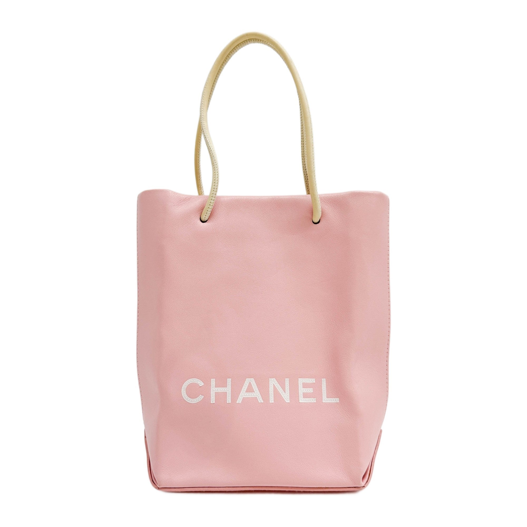 Essential 2008 Pink Leather Shopper Tote Bag