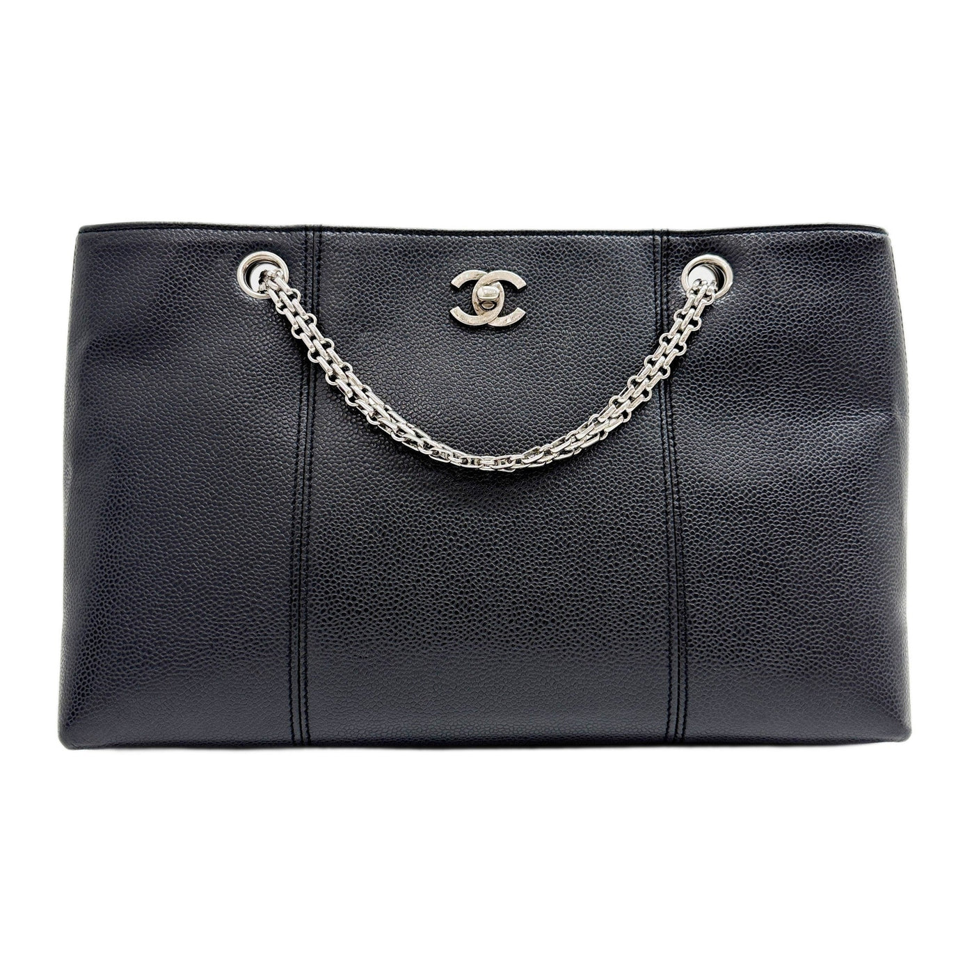 Shopping Tote 2000-2002 Black Leather Shoulder Bag