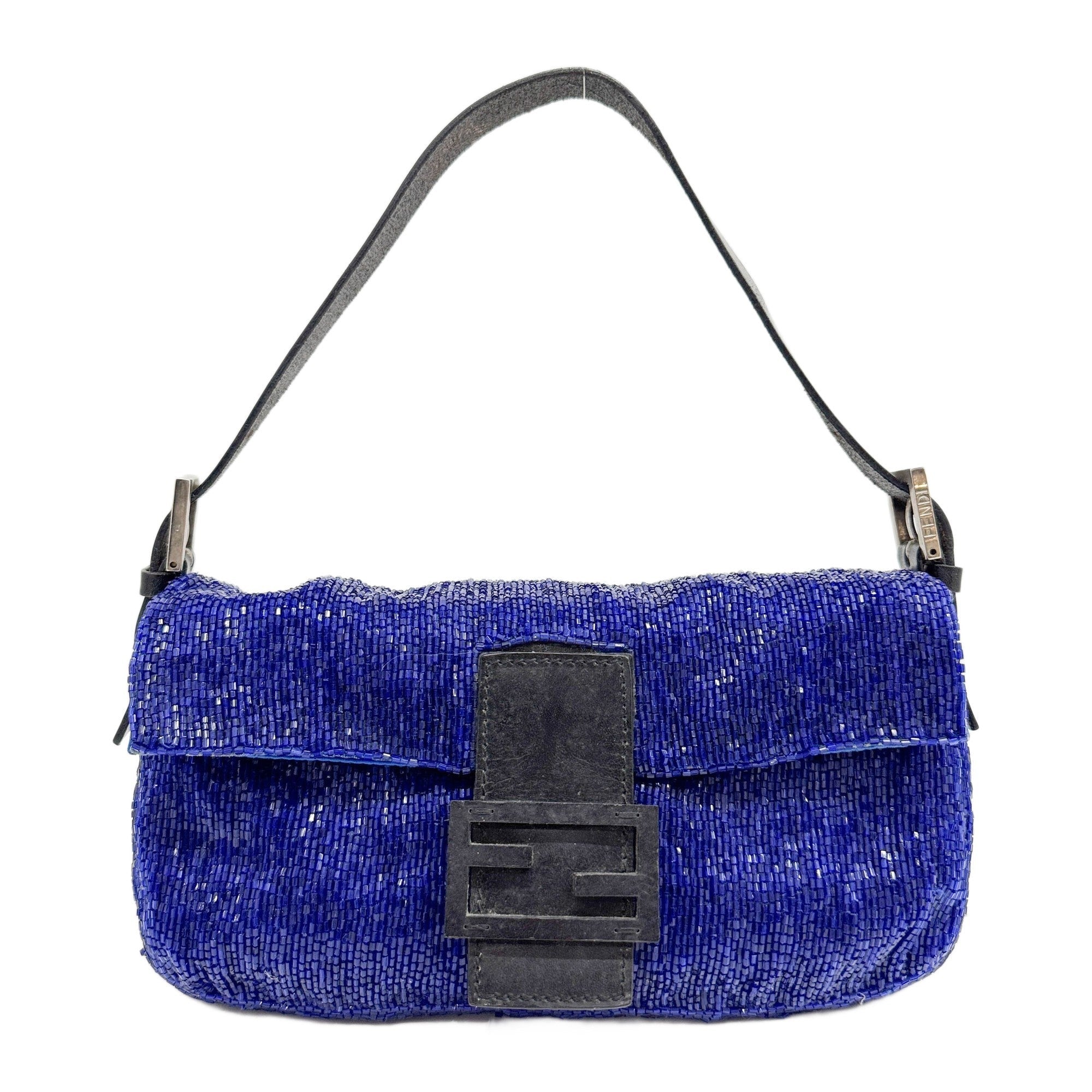 Baguette Blue Beads Shoulder Bag