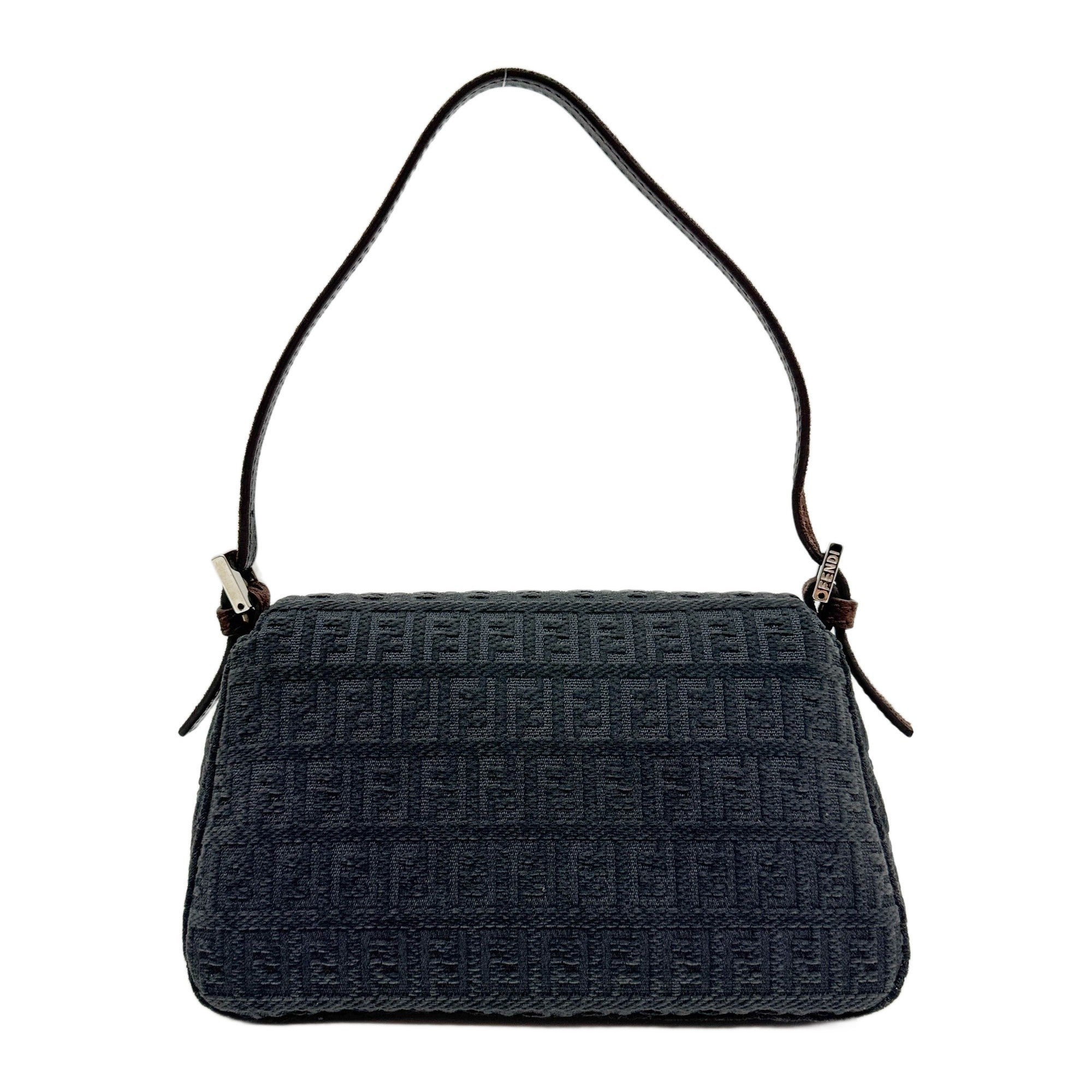 FENDI Mini Mamma Baguette Zucchino Grey Canvas Handle Bag – HIVE