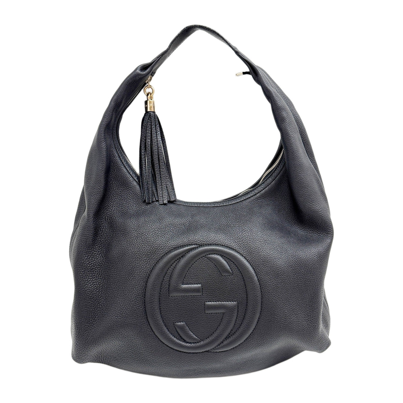 Soho Black Leather Shoulder Bag