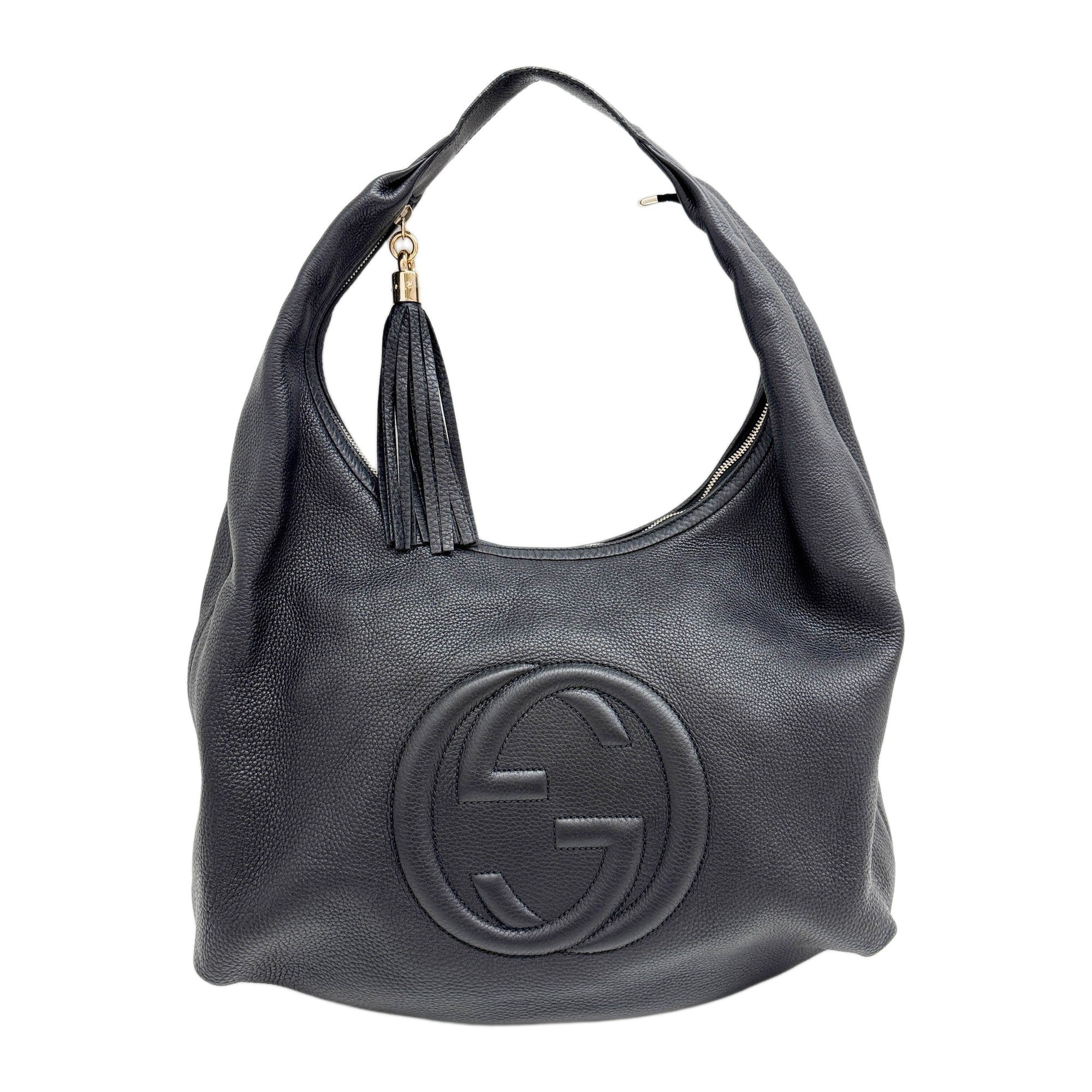 Soho Black Leather Shoulder Bag