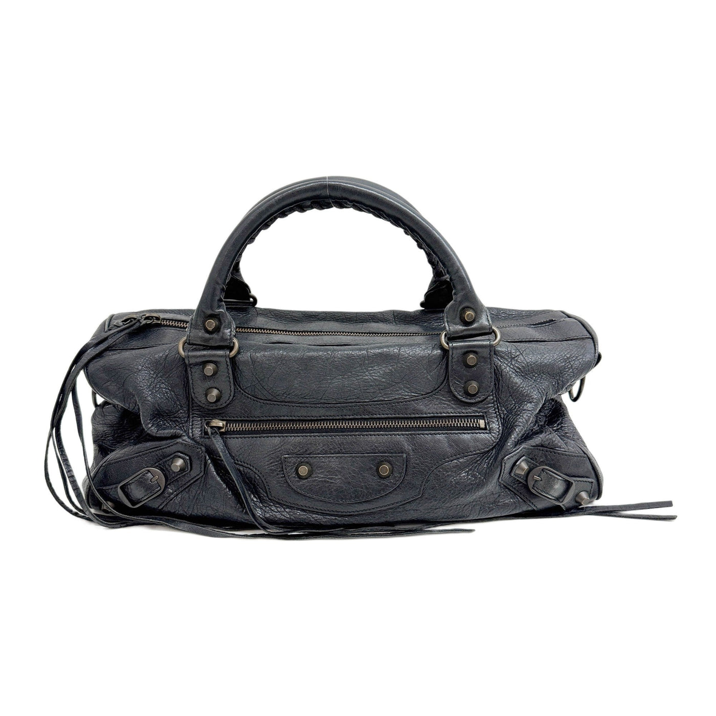 Twiggy Black Leather Two Way Bag