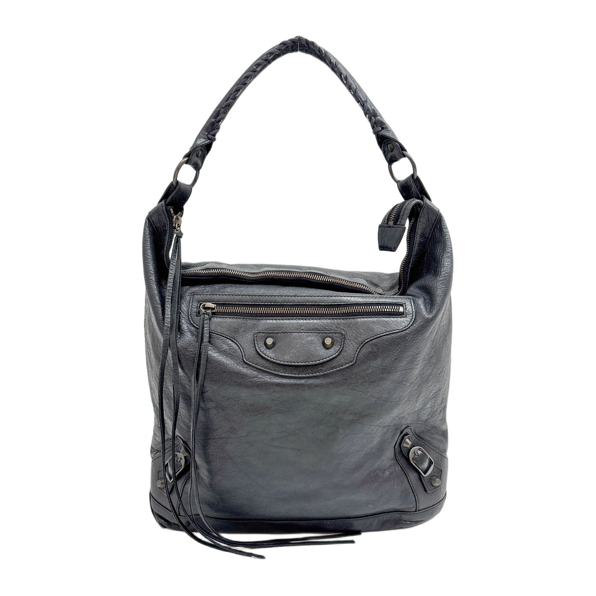 The Day Black Leather Shoulder Bag